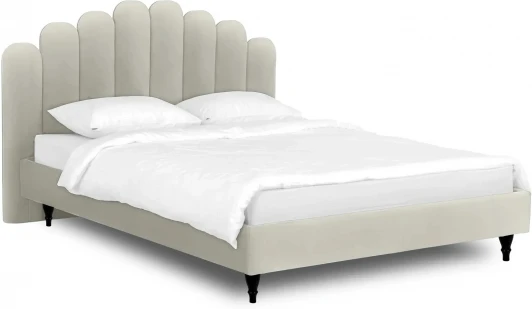 577159 Кровать Queen II Sharlotta L 1600 ОГОГО (арт.577159), (Ткань/Белый)