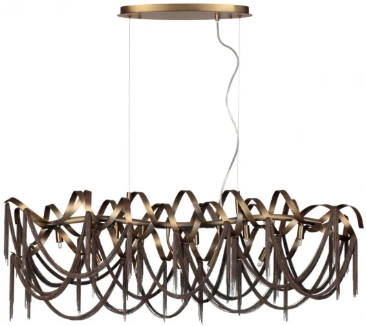 5066/10 Подвесная люстра Odeon Light Chainy 5066/10 античн.бронза/коричневый/металл/металл G9 10*40W (220V, на тросе)