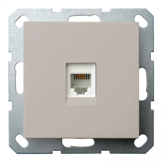 G6101T Телефонная розетка RJ-11 (тауп soft touch) Jasmart G-Classic G6101T