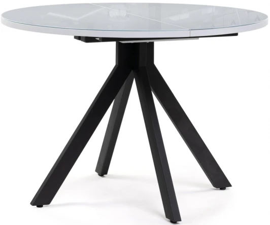 504211 Стеклянный стол Woodville Бетина черный / белый 504211