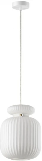 5042/1C Подвесной светильник Odeon Light Jugi 5042/1C PENDANT белый/белый/металл/стекло/эко.кожа E27 1*60W