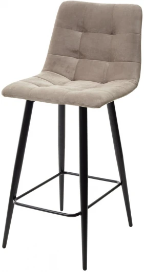461MC05895 Полубарный стул CHILLI-QB латте #25, велюр /черный каркас (H=66cm) М-City (арт.461MC05895)