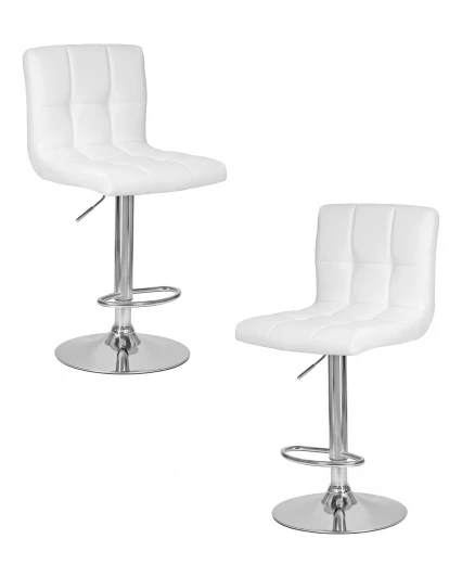 LM-5006-N_CH-M_EL-white Набор 2 шт стул барный DOBRIN CANDY (белый)