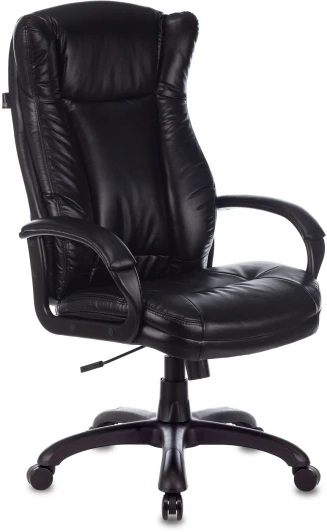 CH-879N/BLACK Кресло руководителя Бюрократ CH-879N черный Leather Venge Black эко.кожа крестовина пластик