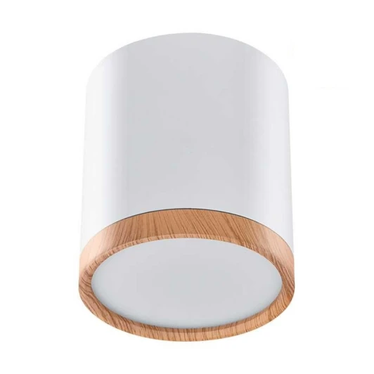 SPOT07-CLL5W-1 Светильник накладной светодиодный 5W LED, 4000К, 375лм, матовый белый/дерево Lumin'arte SPOT07-CLL5W-1