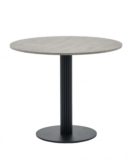 УТ000041629 Стол Stool Group круглый Фризбин D90, Стол Stool Groupешница МДФ сегни темный, основание металл черный УТ000041629