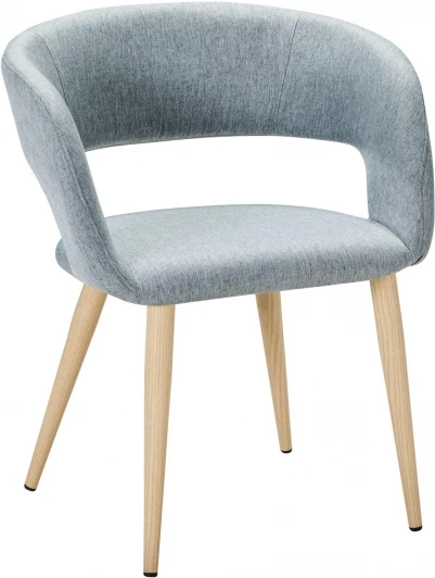 410131112h_Lightgrey_н.дуб Кресло Hugs св.сер/нат.дуб R-Home арт.410131112h_Lightgrey_н.дуб