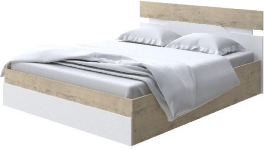 2015136 Без бренда Кровать Milton с подъемным механизмом (ЛДСП Бунратти/Белый) 120x190