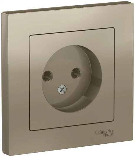 ATN000540 Розетка встраиваемая без заземления (шампань) Systeme Electric AtlasDesign ATN000540
