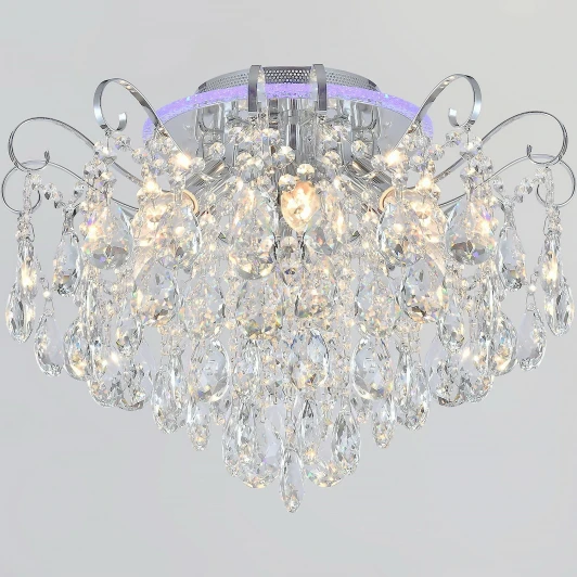 04021-0.3-06 CR+RGB Потолочная люстра хрустальная Reluce 04021-0.3-06 CR+RGB (220V, пульт управления)