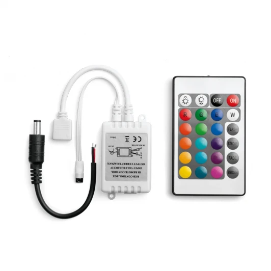 WLC-CP/03 Контроллер Wolta WLC-CP/03 с пультом мини для светодиодной ленты RGB разъем питания DC Jack "ПАПА" 3-pin 12В