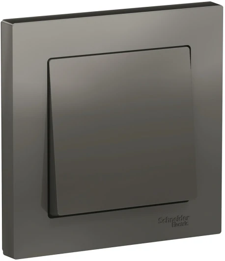 ATN000912 Выключатель встраиваемый одноклавишный (сталь) Systeme Electric AtlasDesign ATN000912