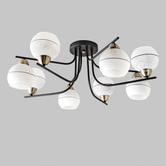 MD.8136-8-S-BK+AB Потолочная люстра на штанге Imex MD.8136-8-S-BK+AB