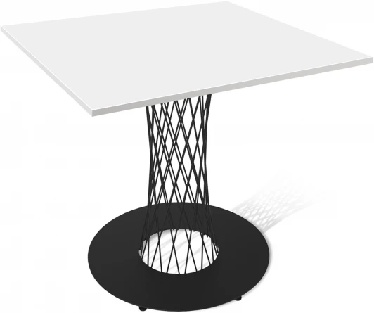 9820654101 Стол SHT-TU3-1/80/80 ЛДСП белый черный/белый Sheffilton SHT-TU3-1 9820654101