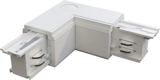 TRA005CL-31W-L Коннектор угловой внешний Trinity белый (трехфазный) Maytoni Technical TRA005CL-31W-L (220V)