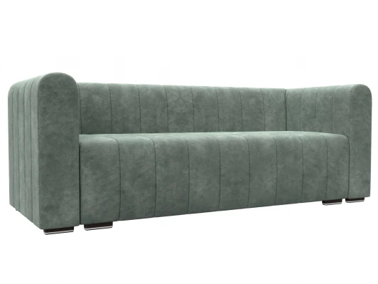 129987 Диван прямой Лига-073 (ДСП,Фанера/Пластик/Велюр/Зеленый) Лига Диванов 129987