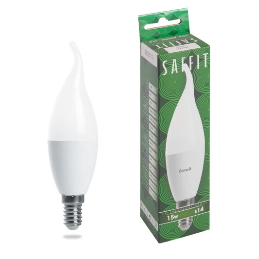 55205 Лампа светодиодная Saffit SBC3715 55205 Свеча на ветру E14 15W 230V 4000K