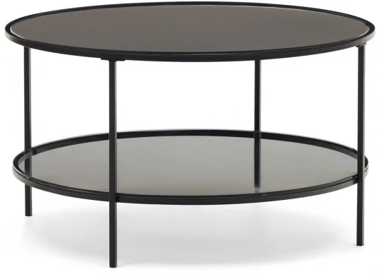 157033 Журнальный стол La Forma (ex Julia Grup) Gilda (Черный/ Сталь,Стекло)