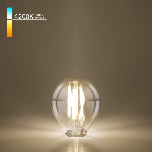 BLE2752 Лампочка светодиодная филаментная прозрачный шар E27 6W Elektrostandard Mini Classic F BLE2752