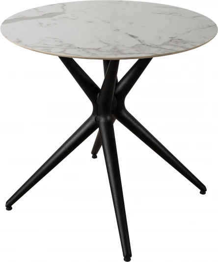 CA Nero Statuario 80x80 Стол обеденный обеденный JET CERAMIC круглый d-80 (Термопластичный полимер, Черный)