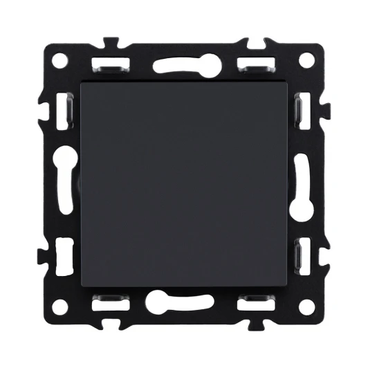 AS-003BK Выключатель 1-клавишный перекрестный 10А/250В черный Kollinger Asthetik AS-003BK