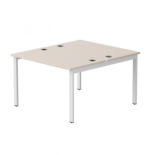 254S018GU9003 Бенч-система на 2 места Everprof EVO (ЭВО) на металлокаркасе 1180х670(1370)x755 Кашемир/Белый 254S018GU9003