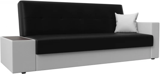 118543L Диван-книжка Лига-020 стол слева (Черный,Белый/Экокожа) Лига Диванов арт.118543L