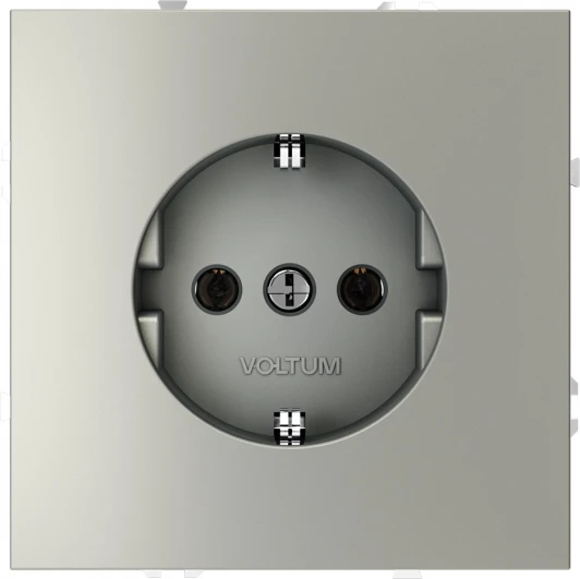 VLS040105 Розетка с заземлением (сталь) Voltum S70 VLS040105
