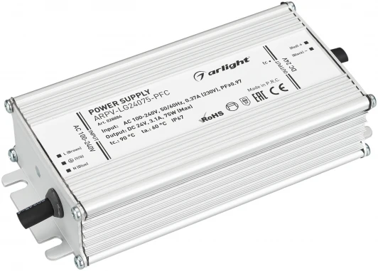 028884 Блок питания ARPV-LG24075-PFC (24V, 3.1A, 75W) (IP67 Металл) 028884