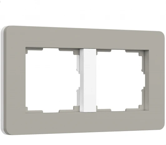 W0023067 Рамка на 2 поста (дымчатый/белый, soft-touch) Werkel W0023067 (a067260)