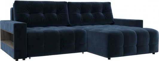 128947 Диван угловой с полками Лига-053 НПБ Лига Диванов (Велюр) арт.128947