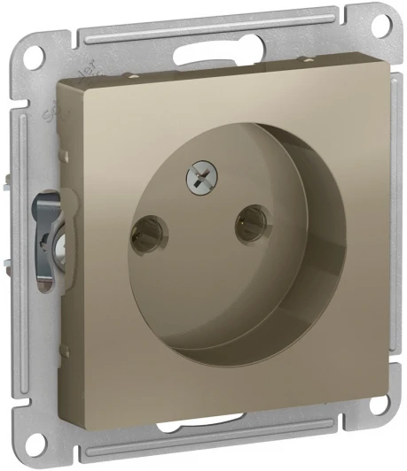 ATN000541 Розетка встраиваемая без заземления (шампань) Systeme Electric AtlasDesign ATN000541
