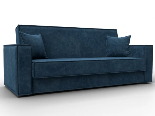 127447 Диван-книжка Куба (ДСП,ЛДСП/Пластик/Велюр/Синий) Лига Диванов 127447