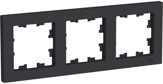 ATN001003 Рамка на 3 поста (карбон) Systeme Electric AtlasDesign ATN001003