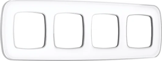 OF640134 Рамка Ambrella Volt OMEGA Coint (Белый Стекло органическое/Серебро) 4-ая OF640134