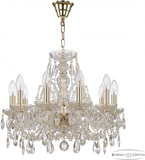 105/10/165 G Подвесная люстра Bohemia 105 105/10/165 G (220V, подвески, на цепи, подсвечник, свеча)