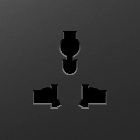 DE11630 Накладка для розетки мультистандарт, со шторками 16A 250 В~, матовый карбон Donel A07 DE11630