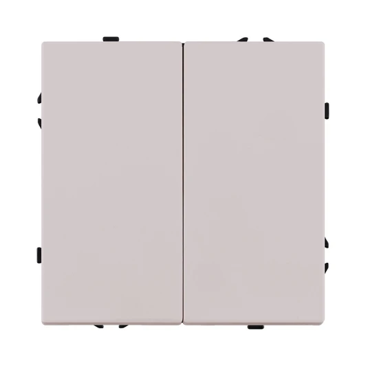 EC-025CM Выключатель кнопочный 2-клавишный 10А/250В кашемир матовый Kollinger Eclipse EC-025CM