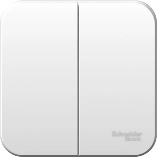 BLNVA105001 Выключатель накладной двухклавишный (белый) Systeme Electric Blanca BLNVA105001