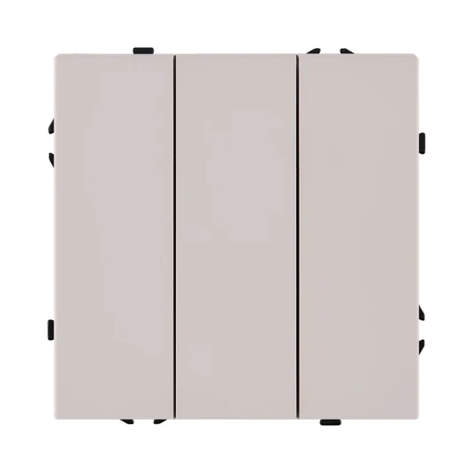 EC-710CM Выключатель трехклавишный (кашемир матовый) Kollinger Eclipse EC-710CM