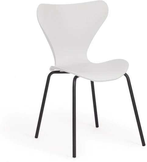 17230 Стул Jacobsen (mod DC 102) / 1 шт. в упаковке Tetchair (Пластик,Металл/Белый,Черный ) арт.17230