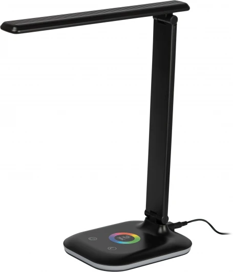 NLED-502-11W-BK Офисная настольная лампа светодиодная складываемая с регулировкой цветовой температуры яркости и ночным режимом ЭРА NLED-502-11W-BK (220V, сенсорный выключатель)