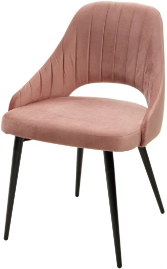 461MC03509 Обеденный стул M-City FANTINE-LS РОЗОВЫЙ #15, велюр / черный каркас