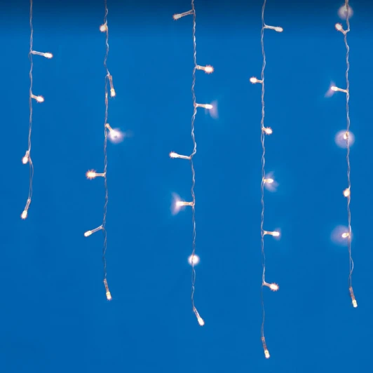 ULD-B6007-200/STK WARM WHITE IP44 Бахрома светодиодная со статическим свечением, 6м. соединяемая, 200 светодиодов, теплый белый свет Uniel ULD-B6007-200/STK WARM WHITE IP44