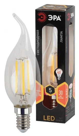 F-LED BXS-5W-827-E14 Лампочка светодиодная филаментная E14 5W ЭРА F-LED BXS-5W-827-E14