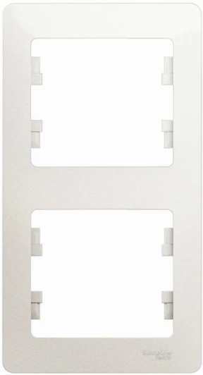 GSL000606 Рамка на 2 поста (перламутровый) Systeme Electric Glossa GSL000606