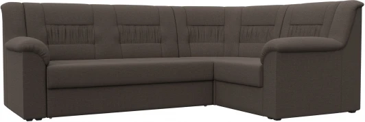 122830 Диван угловой Карелия правый угол (Коричневый/Рогожка) Лига Диванов арт.122830