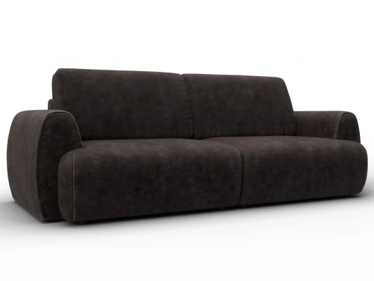 136929 Диван прямой Лига-115 НПБ (ДСП,Фанера,Велюр/Коричневый) Лига Диванов 136929