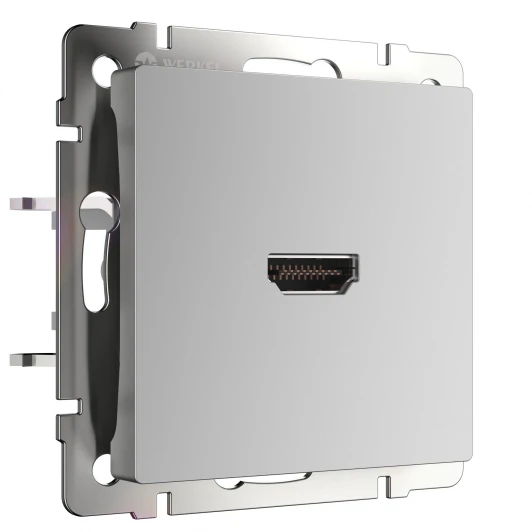 WL06-60-11 Розетка встраиваемая HDMI (серебряный) (a039268) Werkel механизмы серебряные WL06-60-11