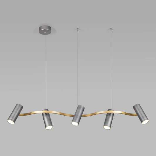 90103/5 серый / золото Подвесной светильник Eurosvet Spacer 90103/5 матовый серый/золото